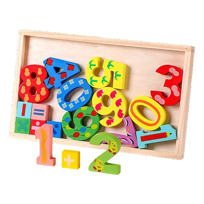 

Обучающие деревянные блоки, блоки для укладки и строительства для малышей, Красочный алфавит и цифры, прочные дошкольные игрушки