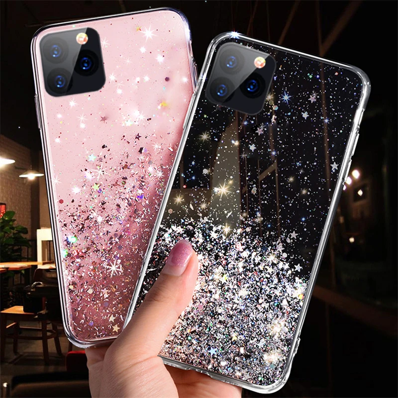 Для iPhone 11 Pro Max Xs Xr X 6 7 8 Plus Роскошные блестящие безопасные яркие разноцветные чехлы
