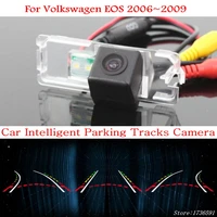 lyudmila for volkswagen eos 20062009 auto car dynamic trajectory backup rear view camera with variable parking lines