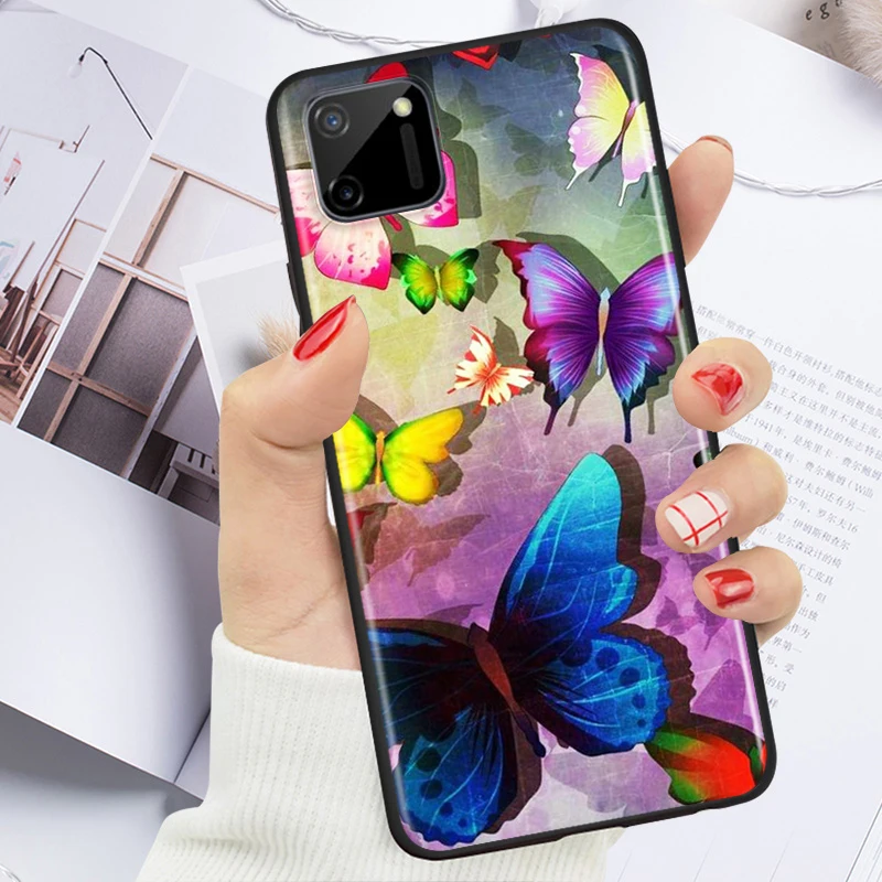 

Butterfly Beautiful for OPPO Realme V15 X5 X3 X50 X7 X2 C17 C11 C3 C2 7 7i 6 6S 6i 5 3 2 Pro Soft Black Phone Case