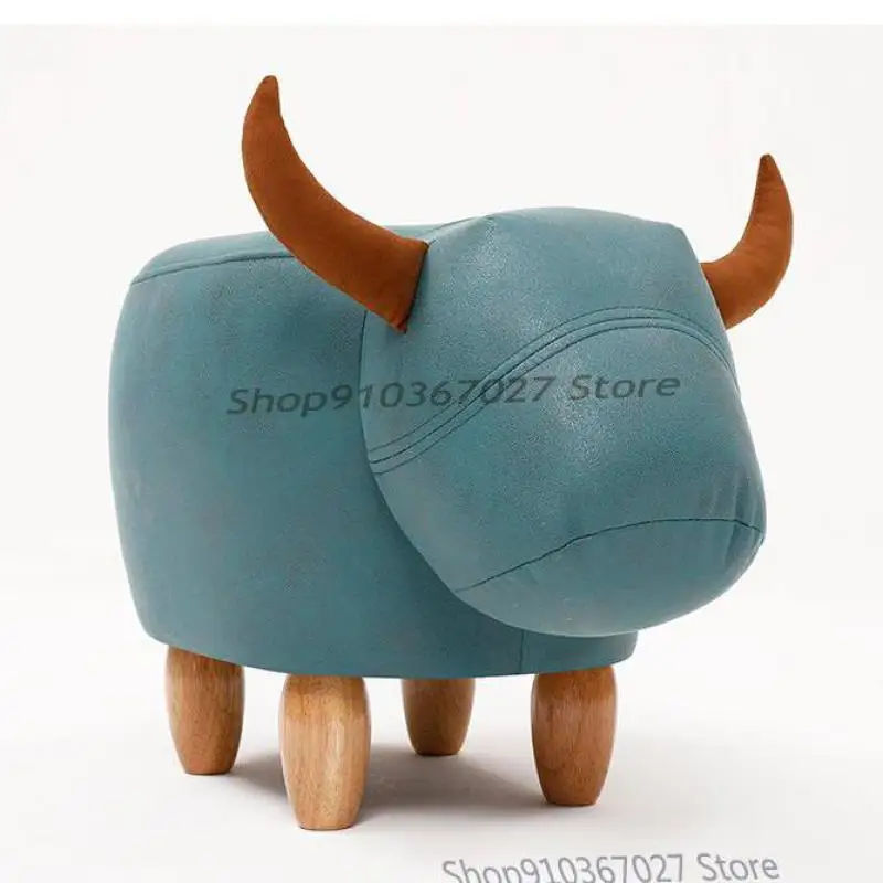 Модный креативный сменный стул для детской обуви с икры из массива дерева дивана