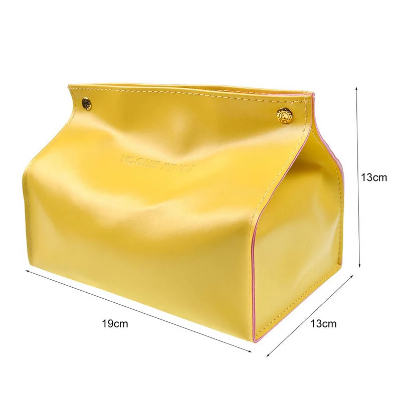 

Fashion PU Leather Car Tissue Box Case Cover Foldable Holder Rectangle Home Kitchen Paper Storage