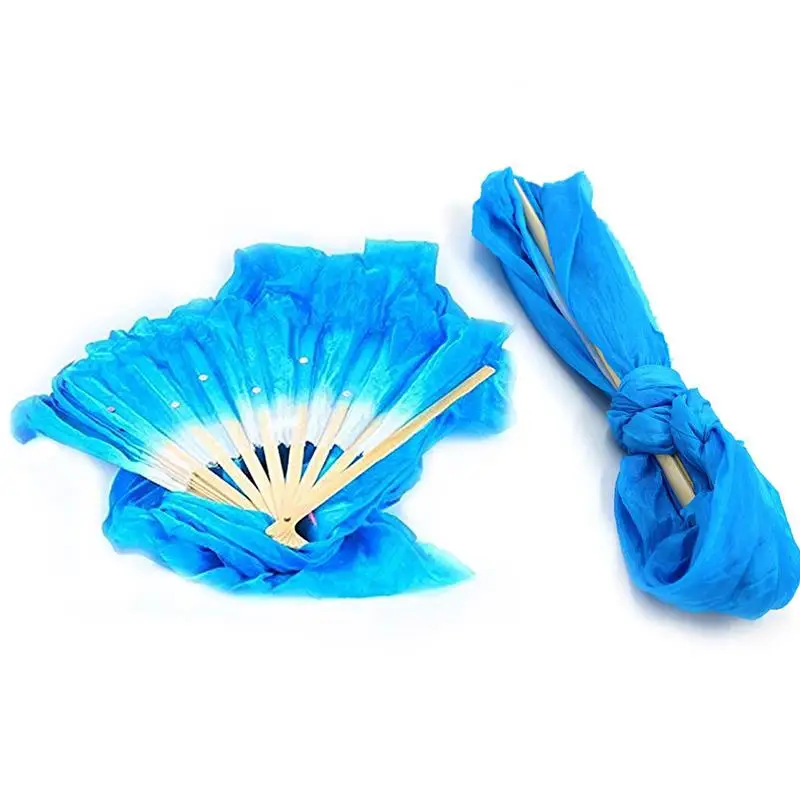 1 8 м красочные шелковые веер для танца живота китайская бамбуковая фата ручной