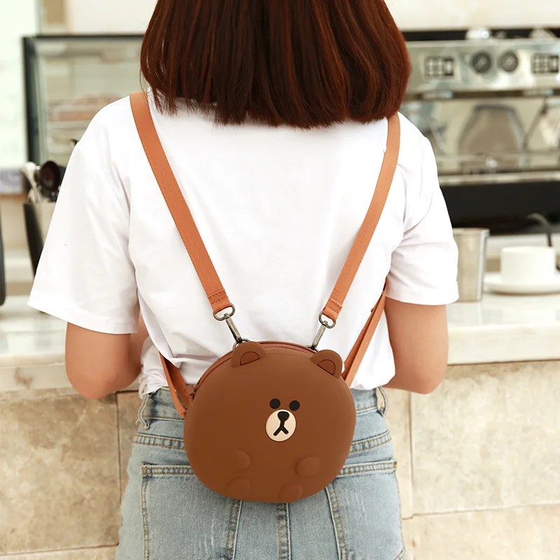 

LINE FRIEDS Silicone Lovely Girl One Shoulder Backpack