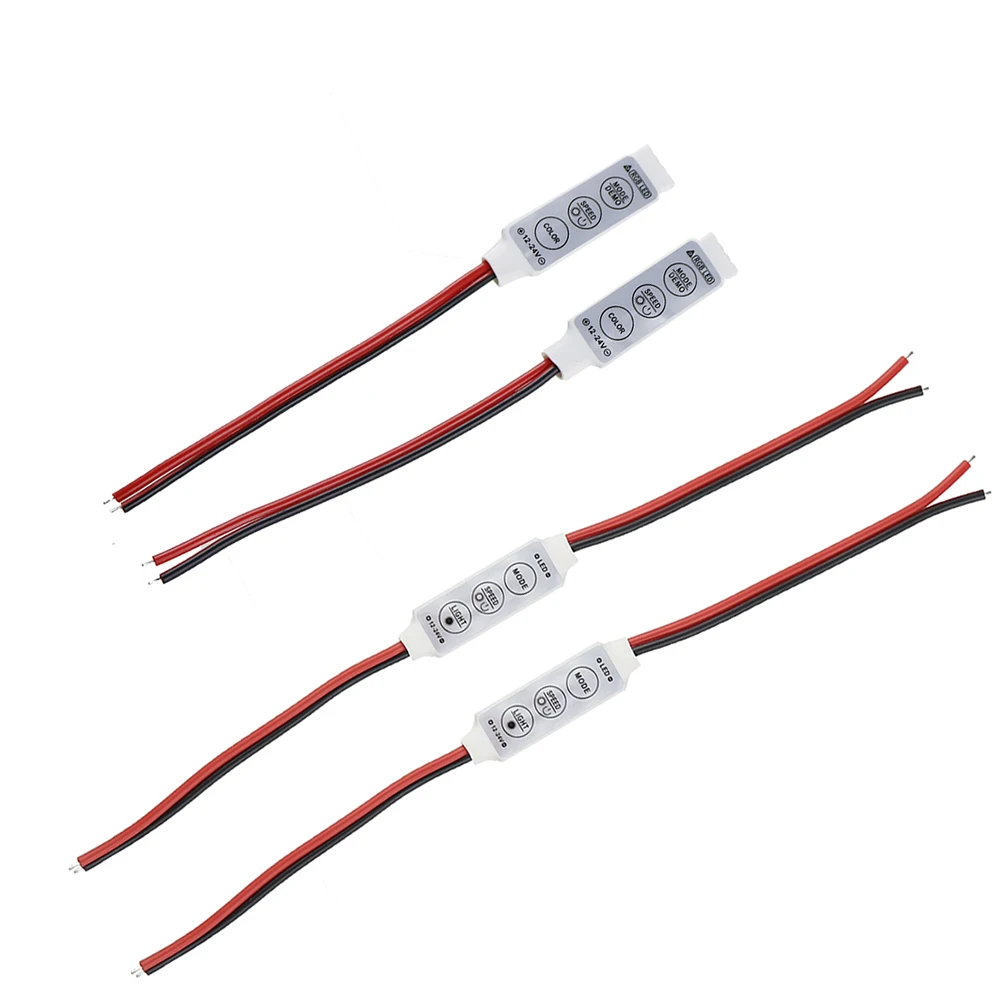 Мини 3 клавиши светодиодный RGB контроллер 12V Яркость диммер для 5050 3528 один Цвет или
