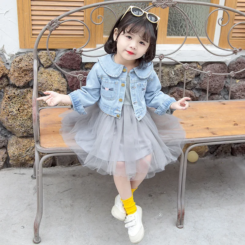 Для девочек милый комплект одежды Сезон весна осень Детская одежда для маленьких