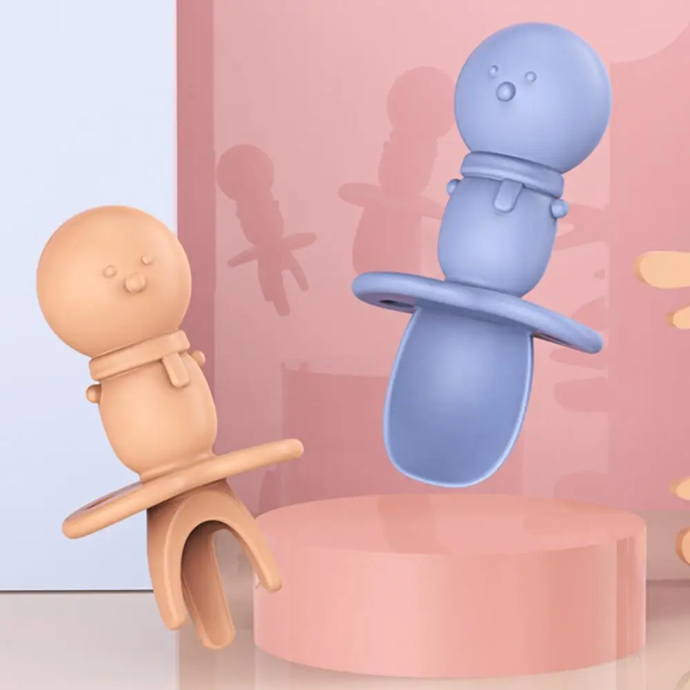 

Вилка для детского стола, Уникальная силиконовая легко моющаяся ультра-мягкая столовая посуда для детей, детская обеденная ложка