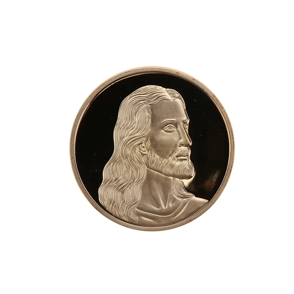 Памятная монета с Иисусом памятная золотым покрытием сувенирная коллекционные