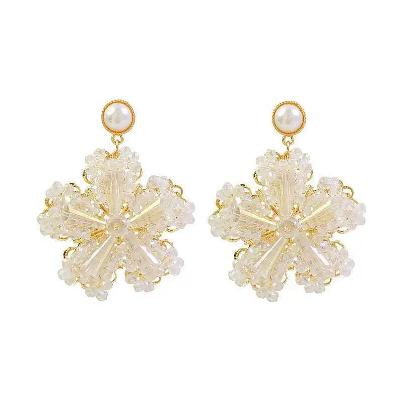

Fast Shipping Fantastic Crystal Snowflake Earrings New Fashion Women Statement Jewelry