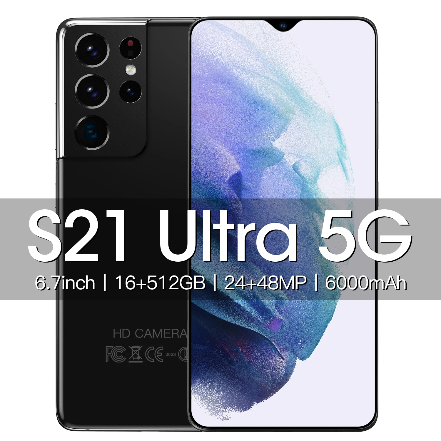 Глобальная версия Galay S21 Ultra HD 4G/5G 16 Гб Оперативная память 512 ГБ Встроенная Dual Sim