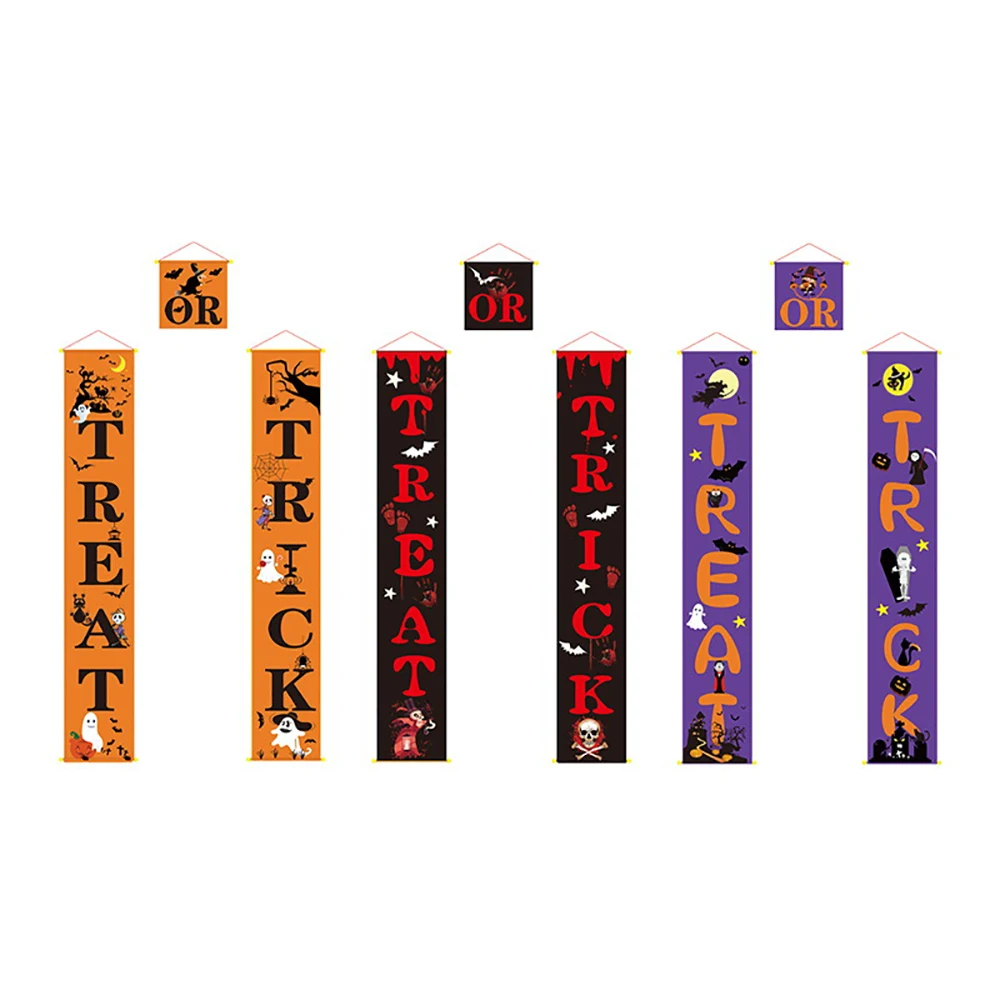 

Halloween Door Decorations Couplet Outdoor Hanging Banner Party Decoration Curtain Couplet Halloween Festival Supplies for Home