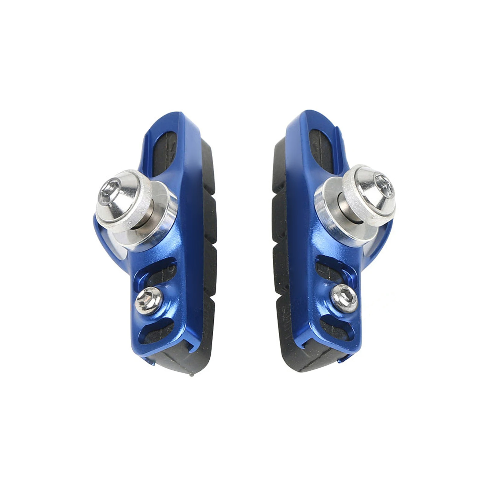 

1 Pair Durable Aluminum Alloy Waterproof Bike Brake Pad Wear-Resistant Rubber Road Bike Block Non-Slip Bicycle Brake Pad Set