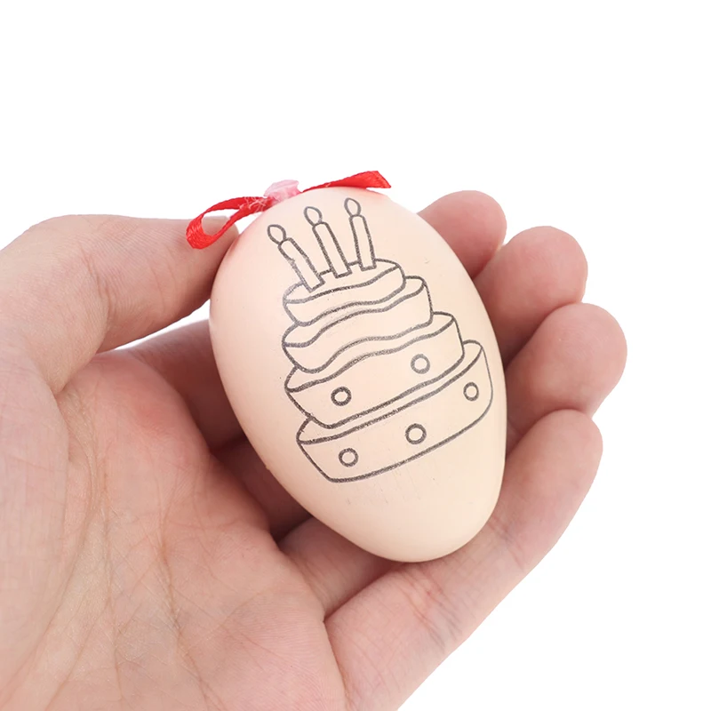 

8pcs/Set Handmade DIY Easter Egg & Colorful Pen Cartoon Painted Painted Eggshell Toys Kids Educational Arts And Crafts For Kids