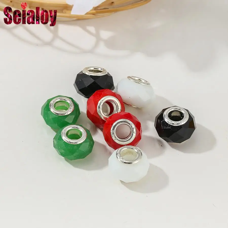 

Пластиковые акриловые бусины с большим отверстием Seialoy, 2 шт., аксессуары для изготовления ювелирных изделий