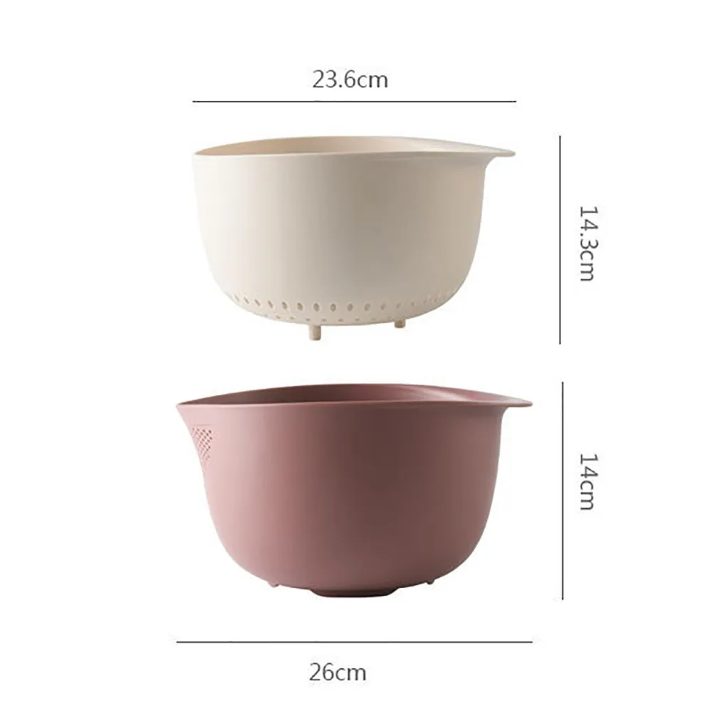 

Double-Layer Portable Vegetable Washing Sink Plastic Pan Fruit Tray Fruit Basket Kitchen Fruit Strainer Storage Basket