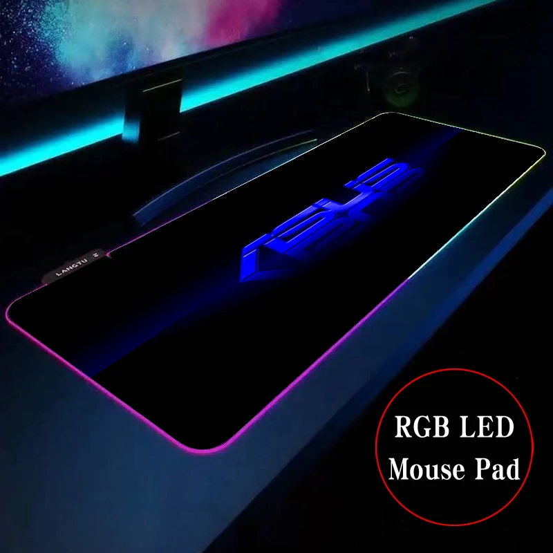 

ASUS Logo Large RGB Mouse Pad Gaming Mousepad LED Mause Pad Gamer Copy Mouse Carpet Big Mause Pad PC Desk Pad Mat with Backlit