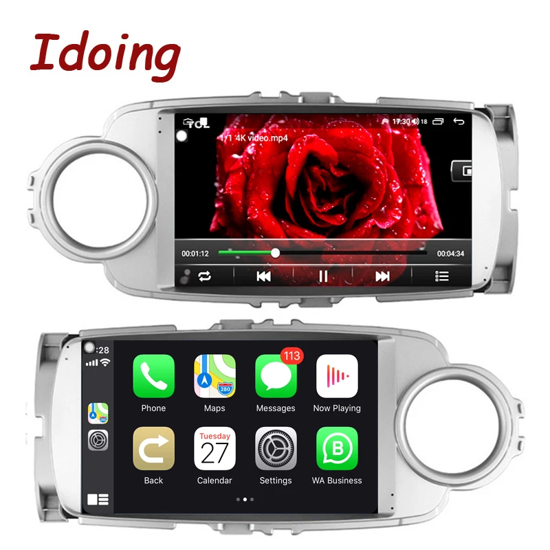 Автомобильный радиоплеер Idoing 9 дюймов интеллектуальная система для Toyota Yaris 2012-2017