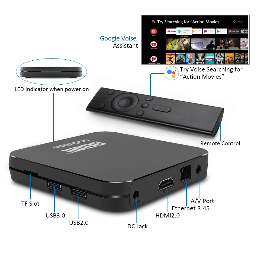 MECOOL KM9 PRO tv Box Android 9,0 Google Сертифицированный 4G DDR4 32G rom Smart tv Box Amlogic S905X2 BT4.1 2,4G/5G Wifi медиаплеер