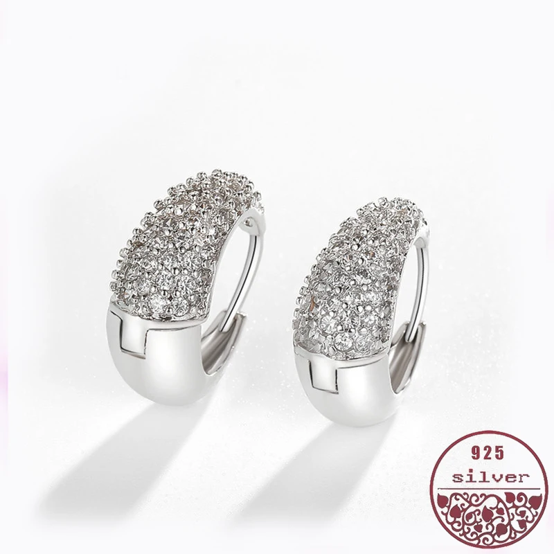 

Dense inlaid zircon round women's earrings fashion personality embellishment cross-border gold-plated earrings
