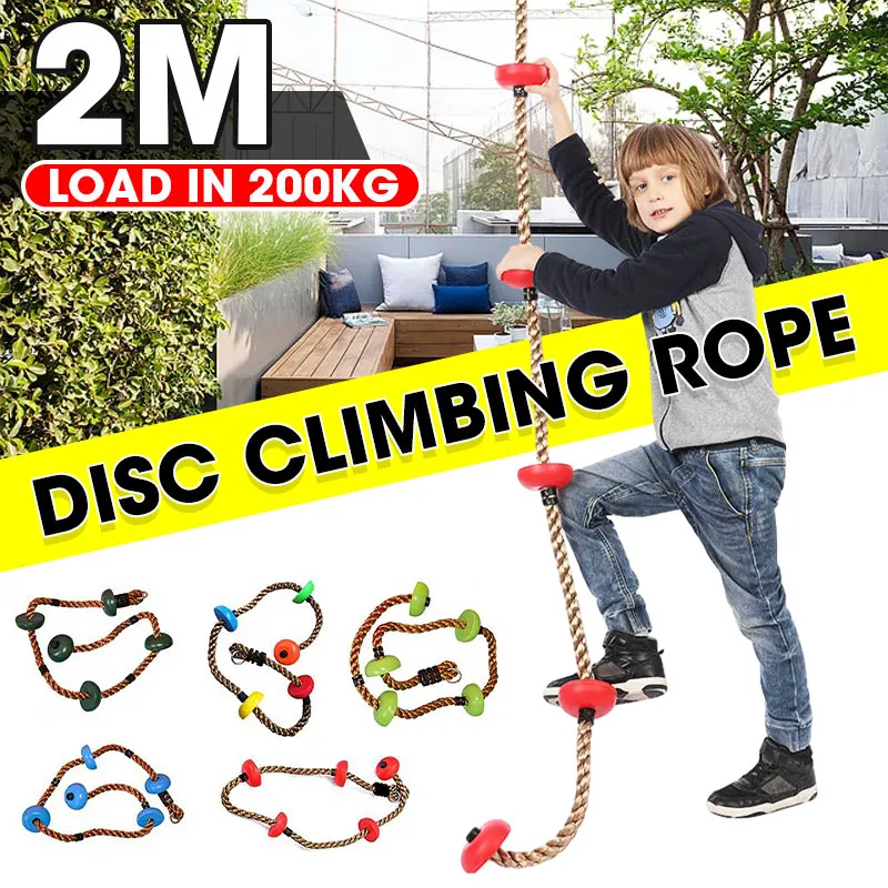 

200kg Loaded Climbing Rope With Discs Easy Installation Outdoor Sports Climbing Accessories Children Kindergarten Entertainment