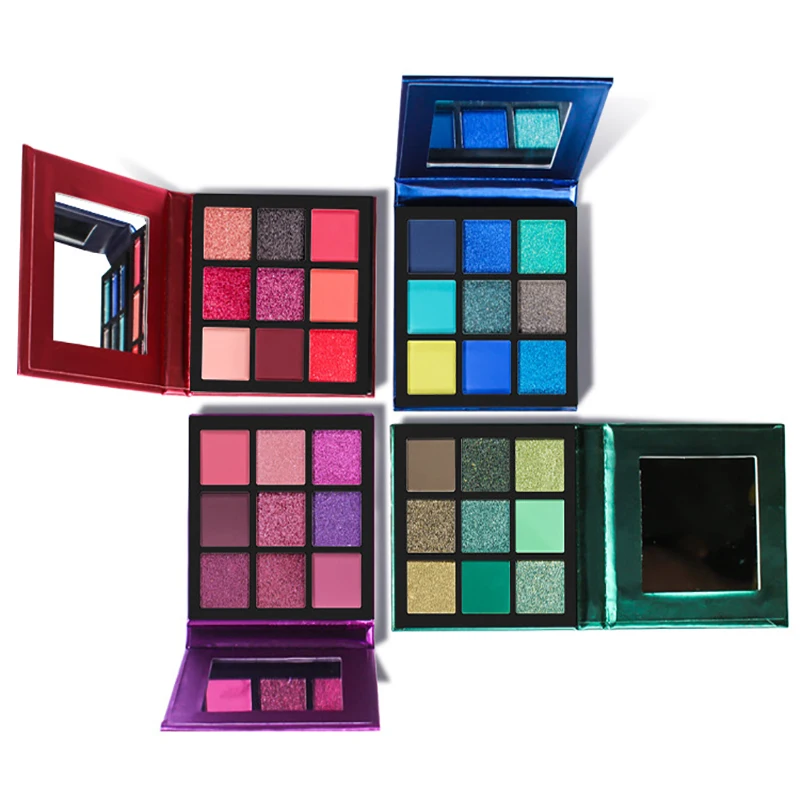 

Desert BEAUTY 9-color eyeshadow palette pearly matte nine square grid eyeshadow Palette Make Up Tools