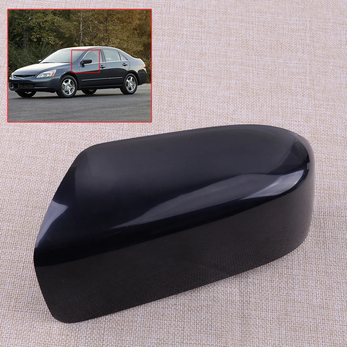 Автомобильная глянцевая черная крышка для зеркала заднего вида из АБС-пластика с