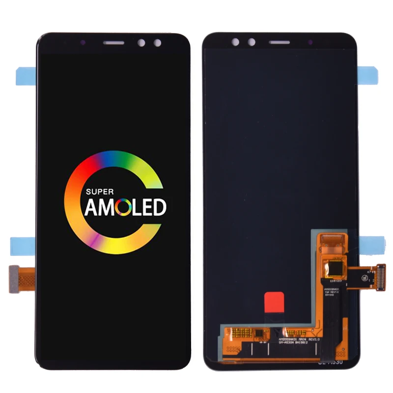 Super Amoled For SAMSUNG GALAXY A8 2018 A530 A530F LCD Display Touch Screen Digitizer Assembly A8 2018 Duos LCD A530F/DS