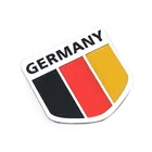 50 шт.лот из алюминиевого сплава, австралийская, европейская, Турецкая, греческая, Национальная эмблема, флаг, логотип кузова автомобиля, щит, Стильные наклейки