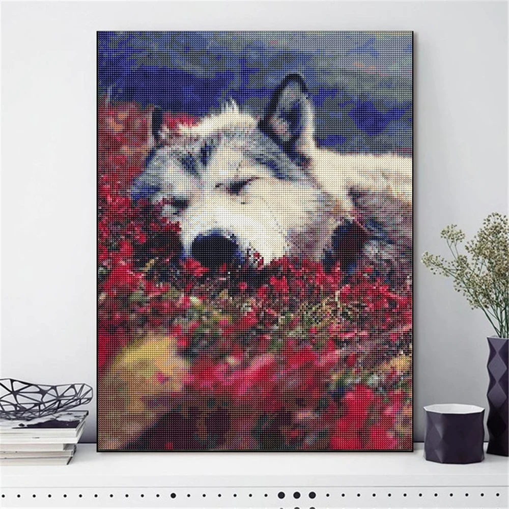 Волк DIY Полный алмаз живопись мультфильм Алмазная вышивка животное мозаика