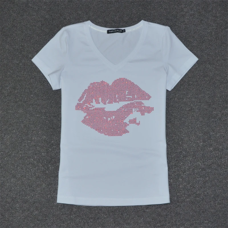 Женская футболка с блестками и круглым вырезом Повседневная Базовая коротким