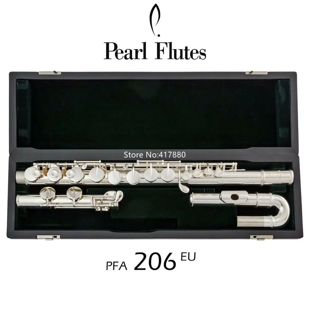 

Hot Selling Pearl Alto Flute PFA-206EU G Tune 16 Closed Hole Keys Sliver Plated with case free shipping