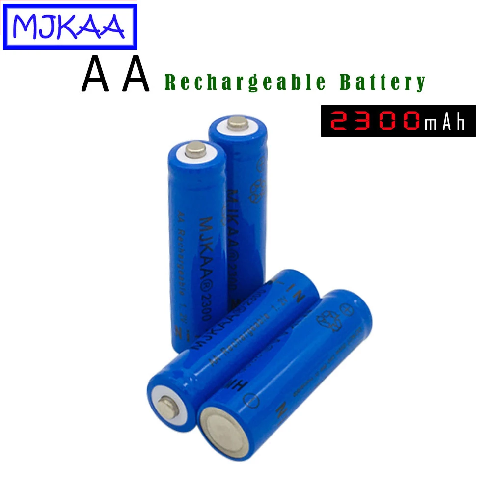MJKAA 4 шт. AA 1,2 V 2300mAh ni-mh аккумулятор высокого качества 2A перезаряжаемые батареи для дистанционного управления игрушки светодиодный свет