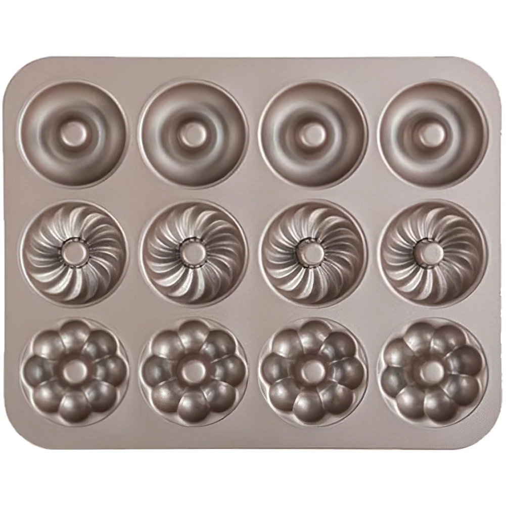 

12-cavity Donut Baking Tray non-stick Mold Making Tool Baking non-stick And heat-resistant Reusable Decoration Tools