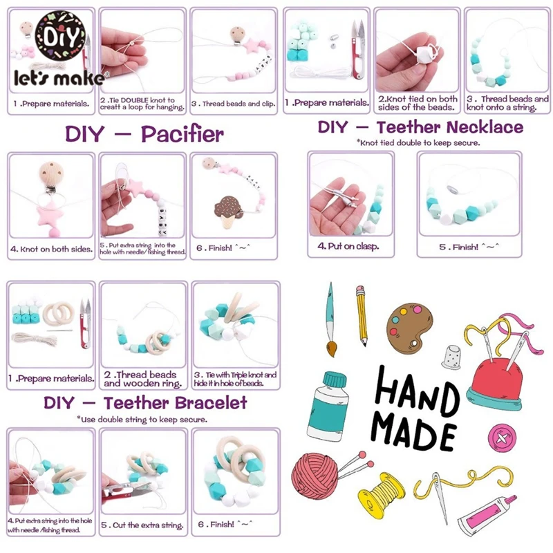 1 комплект Детские игрушки силиконовый Прорезыватель Единорог Соска с бусами