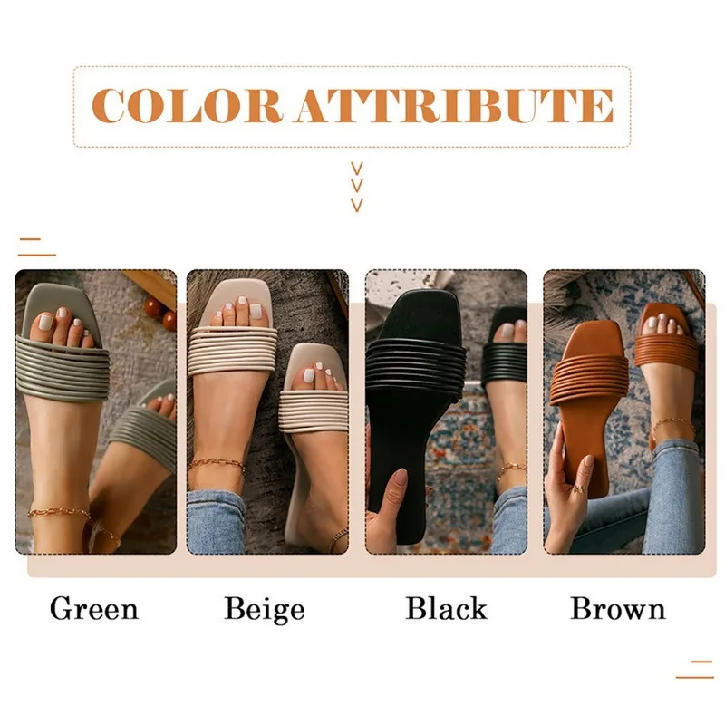 

Women Temperament Slippers Fashion Beach Flat Sandals Casual Open-toe Flip Flops Women 2021 New Summer Outdoor Casual Shoes