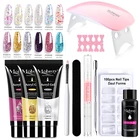 Набор полигелей для ногтей с УФ-лампой 6 Вт, сушилка для наращивания ногтей, набор инструментов для маникюра, набор гель-лаков для ногтей, набор полигелей для быстрого наращивания