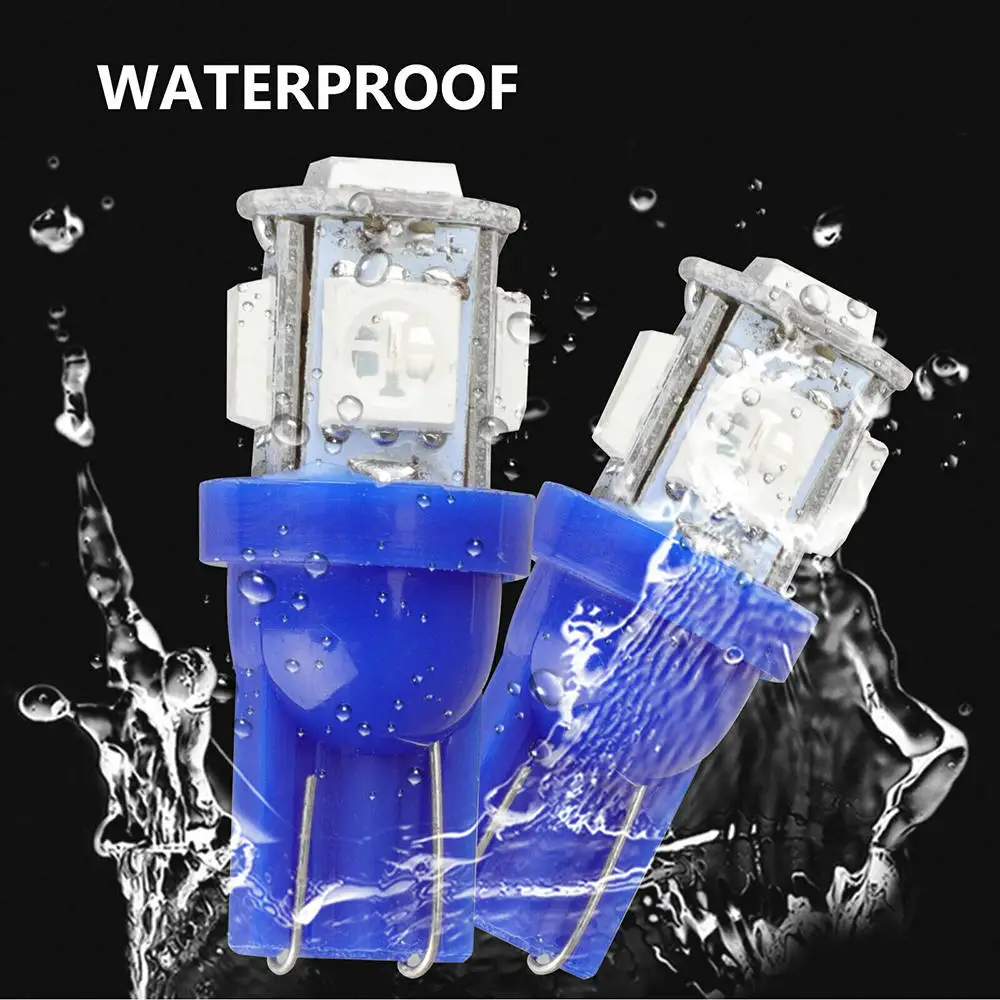 

20/50x Blue LED Bulbs Car Interior License Light 2825 192 194 5050 5 SMD