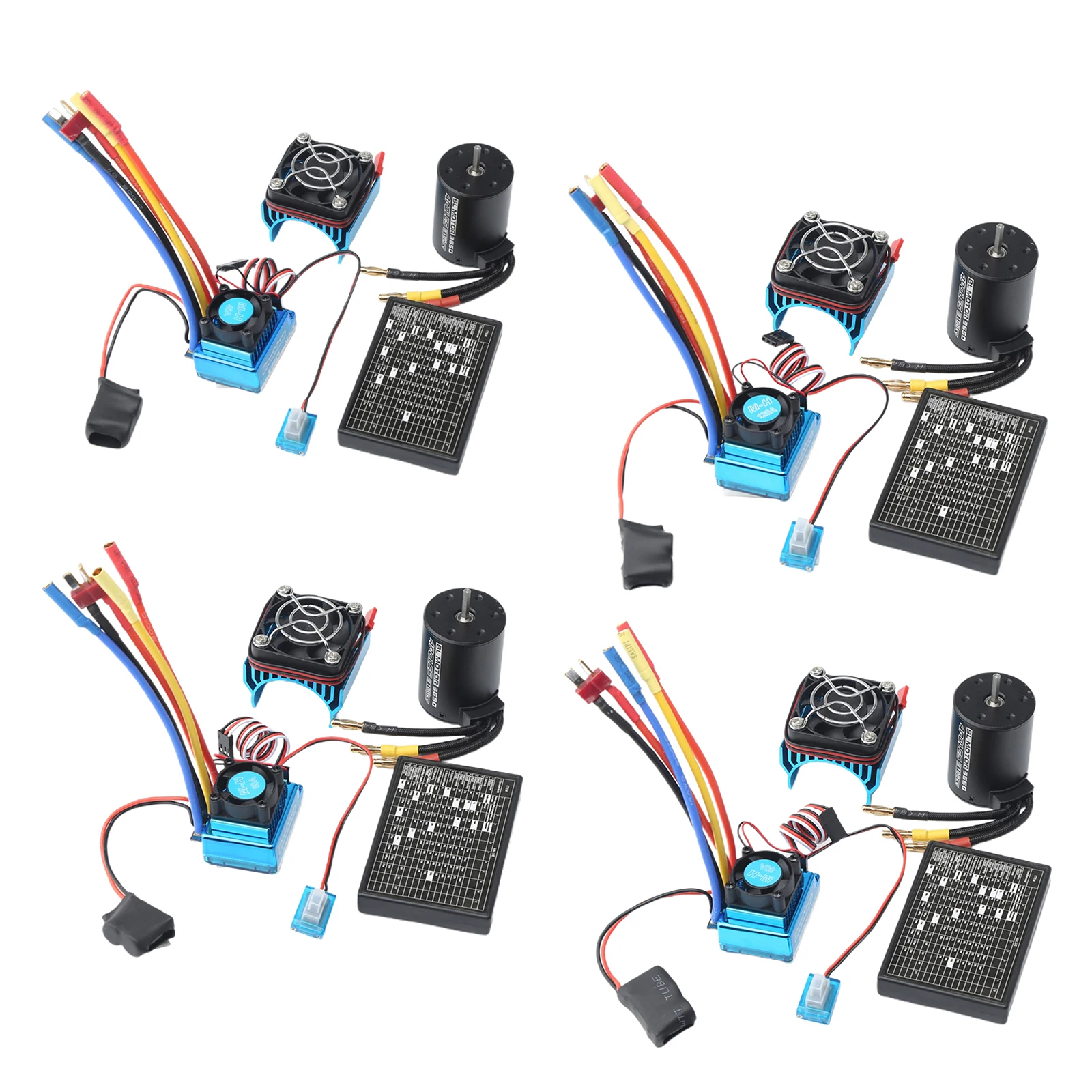 

3650 3100KV Brushless Motor radiator with Program Car Combo for 1:8/1:10 Scale RC Car RC Boat Part