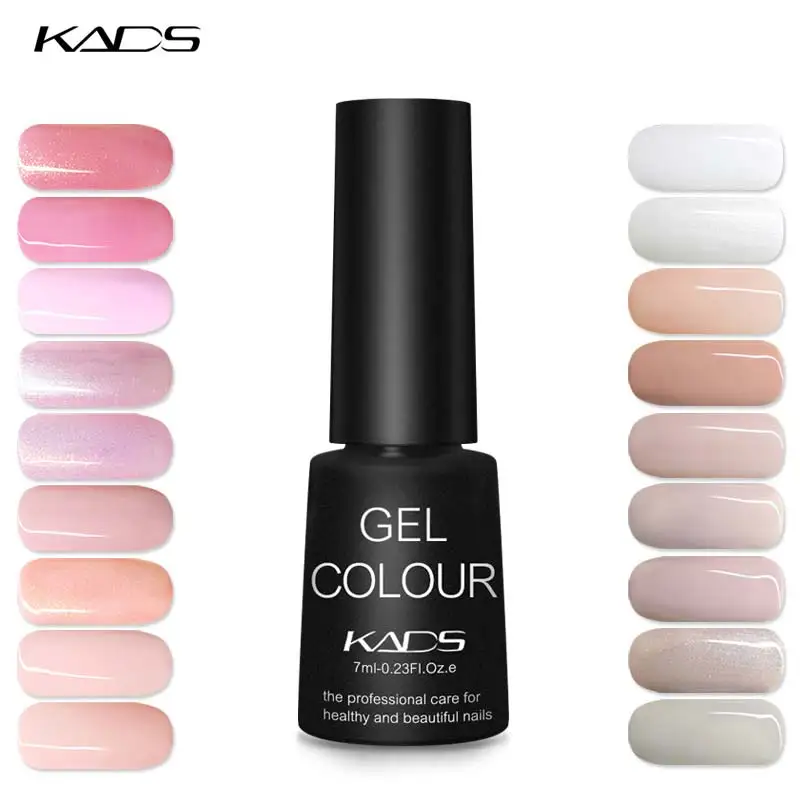 KADS 20 Цветов Очаровательных Светлых Серии 7 мл Черная Бутылка Гель Для Ногтей