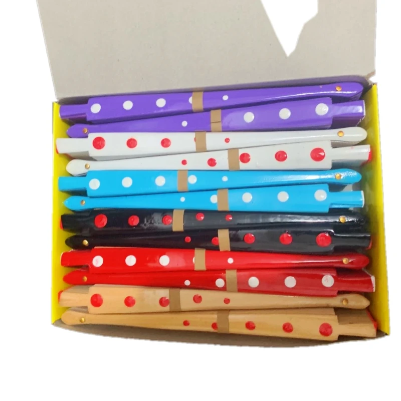 Деревянный веер в горошек испанском стиле 12 шт. подарочные сувениры для