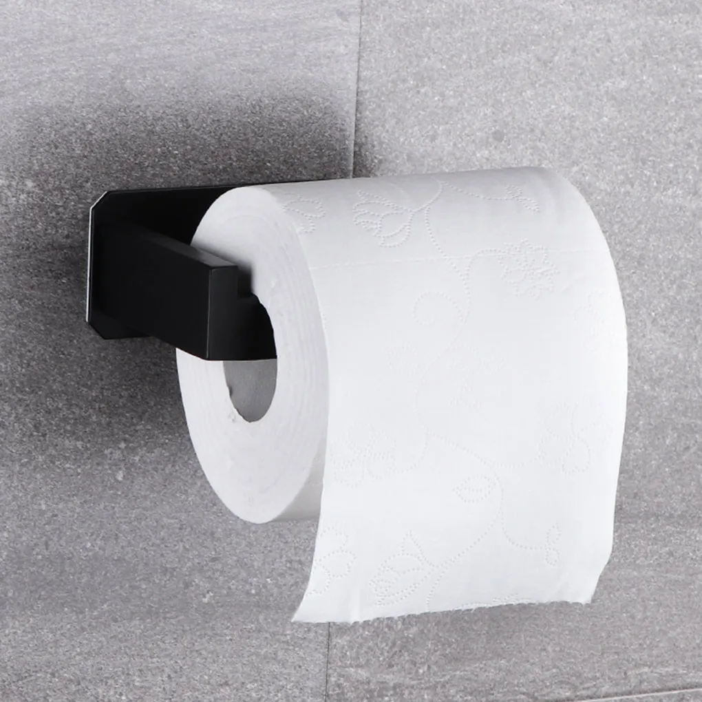 

No-Drill Self Adhesive Toilet Paper Holder Stainless Steel Bathroom Kitchen Roll Paper Accessory Tissue Towel Rack Metal Holders