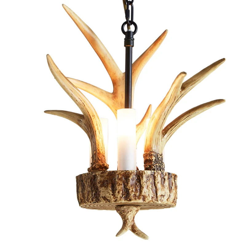 Креативная винтажная люстра рога для ресторана гостиной отеля Ретро