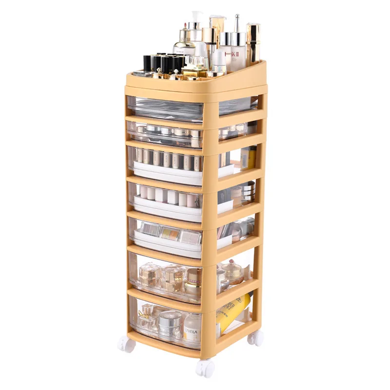 CNCF Store-caja de almacenamiento de cosm&eacute;ticos, organizador de escritorio, joyer&iacute;a, esmalte de u&ntilde;as, maquillaje, contenedor de cajones-5