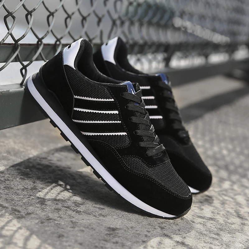 Мужские кроссовки для бега с сеткой мужская спортивная обувь Lac-up легкая удобные