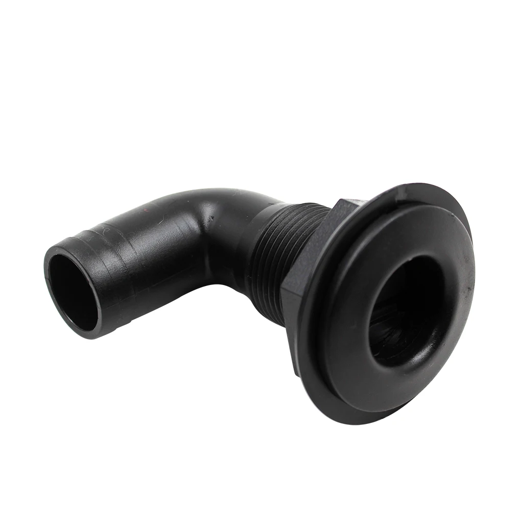 

1 Inch Black Nylon 90 Degree Thru-Hull Bilge Pump Hose Fitting