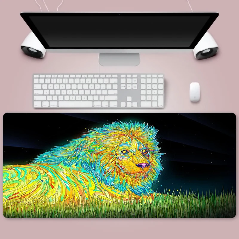 

Trippy Cat Large Mousepad Non-Skid Rubber Of Gamers Gaming Mouse pad Laptop Notebook Desk Mat For Keyboard Pad