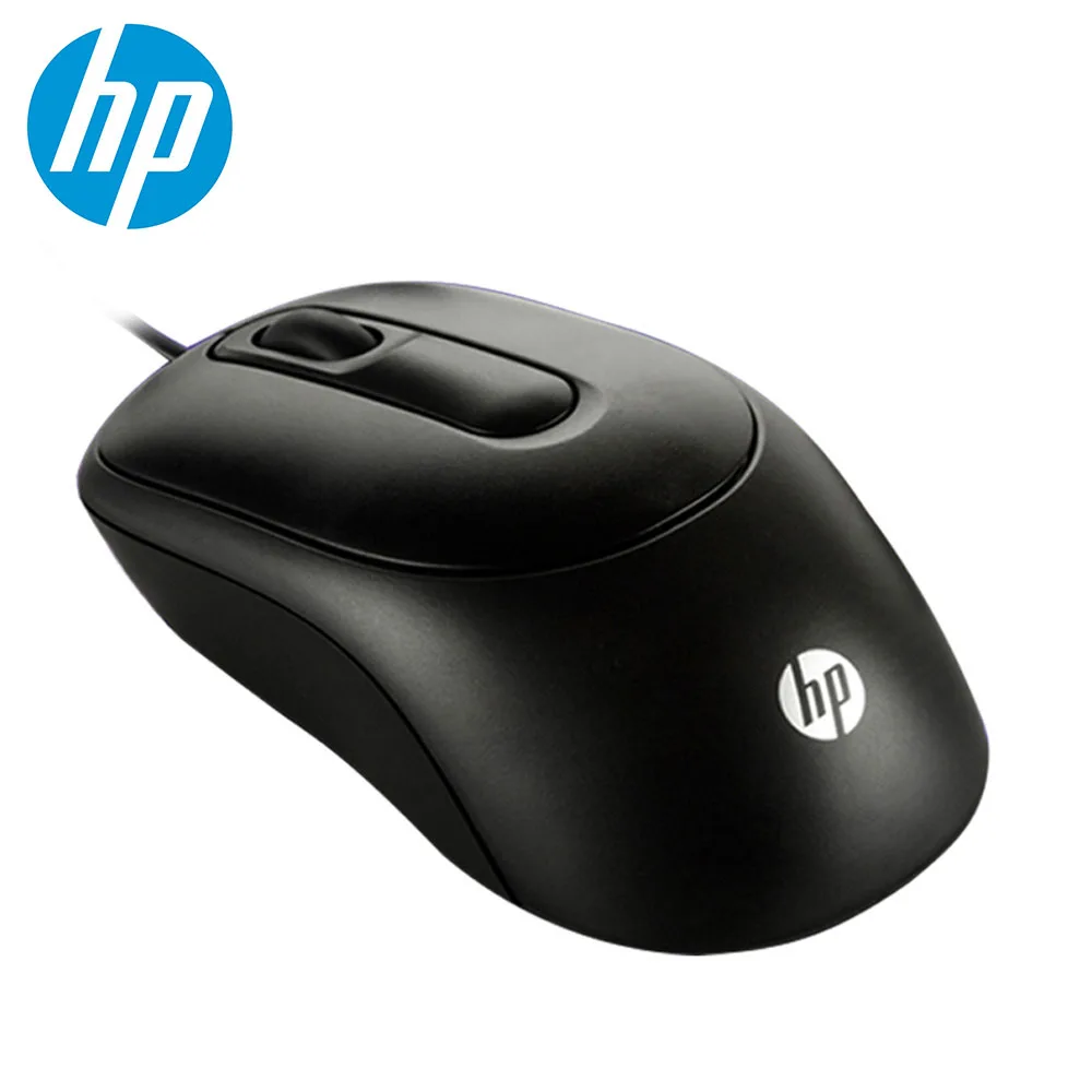 Черный Hp X900 Проводная компьютерная мышь USB эргономичный симметричный дизайн костюм обе руки удобные на ощупь Настольные Бизнес офисные мыши - Цвет: Черный