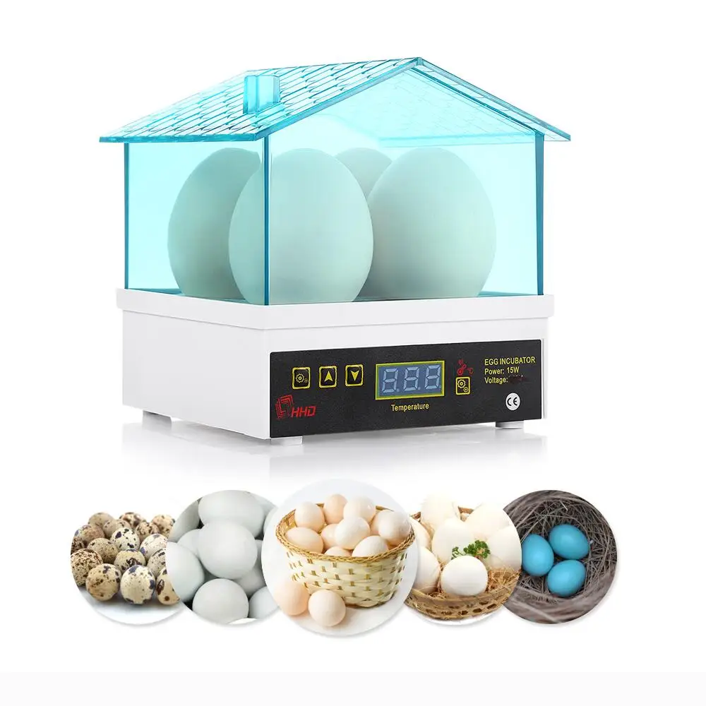 

Digital Mini Egg Incubator Fully Automatic Small Brooder 4 Eggs Poultry Hatcher for Chickens Ducks Birds Turtle
