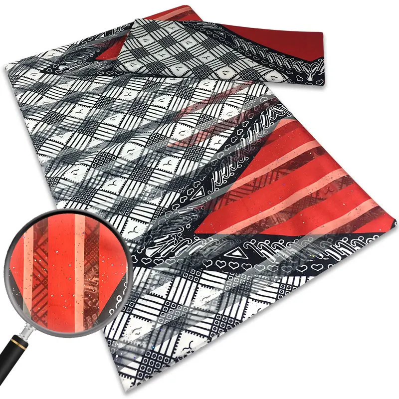 Африканская прозрачная ткань из органзы с принтом 4 Ярда Лидер продаж 2021