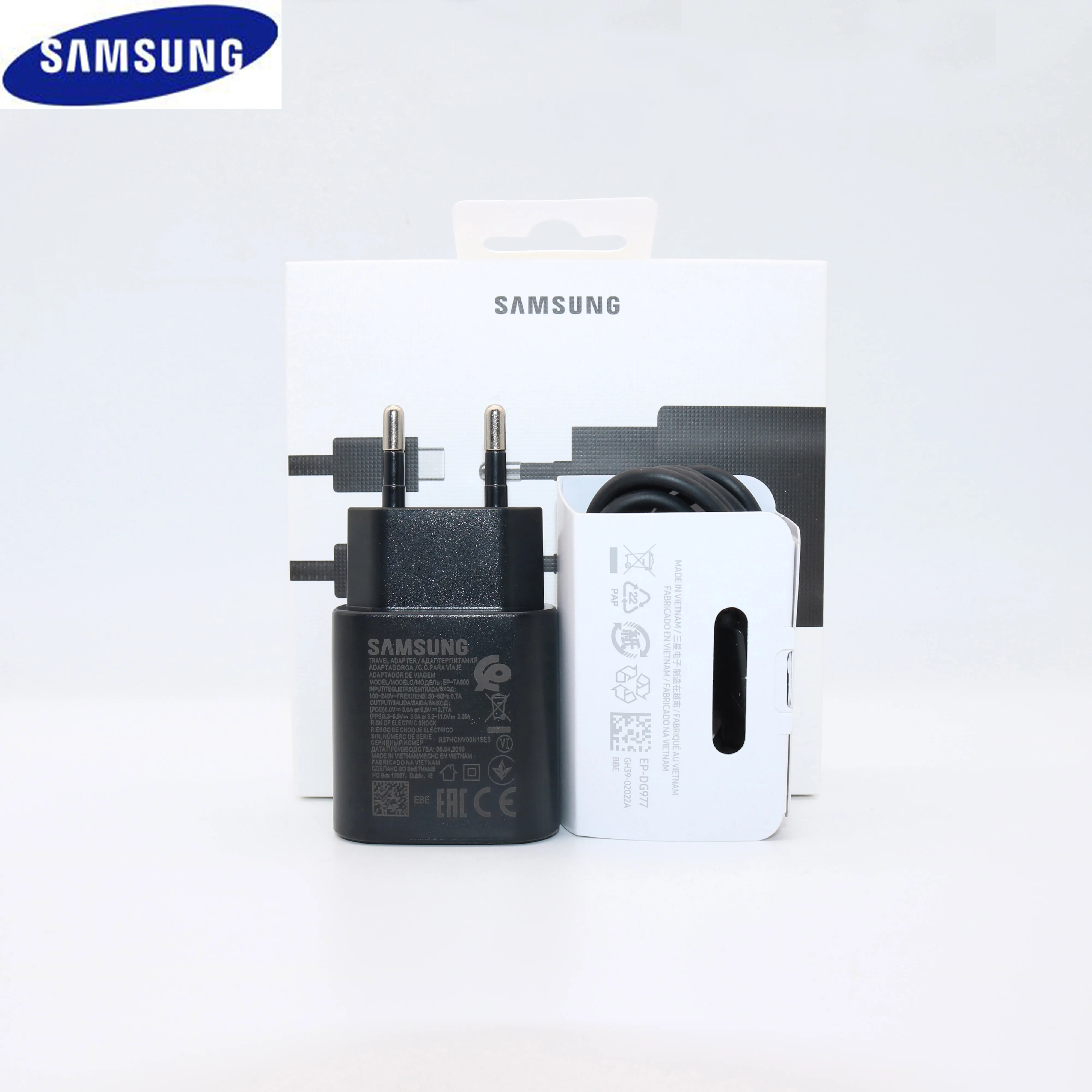 Оригинальное Супербыстрое зарядное устройство Samsung Note 10 25 Вт европейская вилка